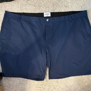 Blue Flat Front Men's Shorts